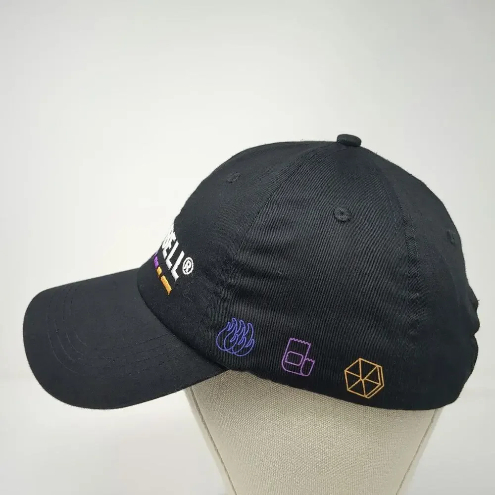 Taco Bell Baseball Cap Black One Size Embroidered Side Icons Slideback Hat